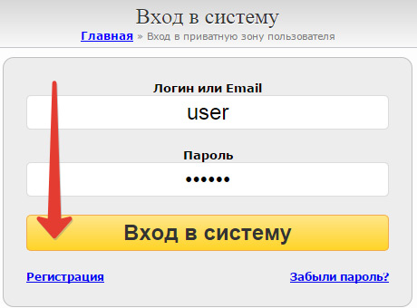 Вход в систему Вход в систему