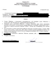 «SD Company» Решение о создании компании - [preview]